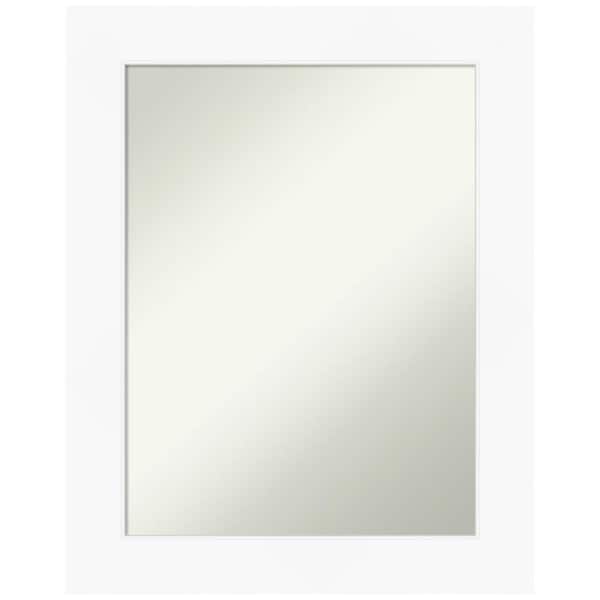 Amanti Art Cabinet White 23.5 in. H x 29.5 in. W Framed Non-Beveled Bathroom Vanity Mirror in White