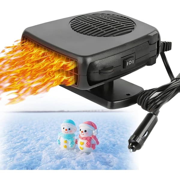 Unbranded 12V Electric Car Heater Defroster, 2-in-1 Heating and Cooling,  Plug-in Cigarette Lighter, Fast Defog for Windshield 27ISA11481