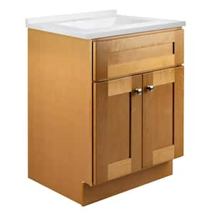 Brookings 25 in. Bathroom Vanity with Cultured Marble Vanity Top Fully Assembled Bathroom Vanity with Sink,Modern Birch