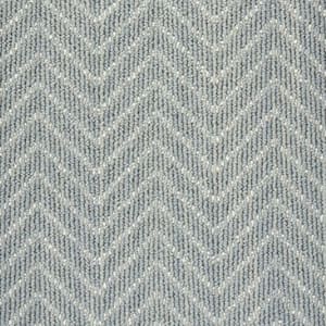 6 in. x 6 in. Pattern Carpet Sample - Merino Herringbone - Color Slate