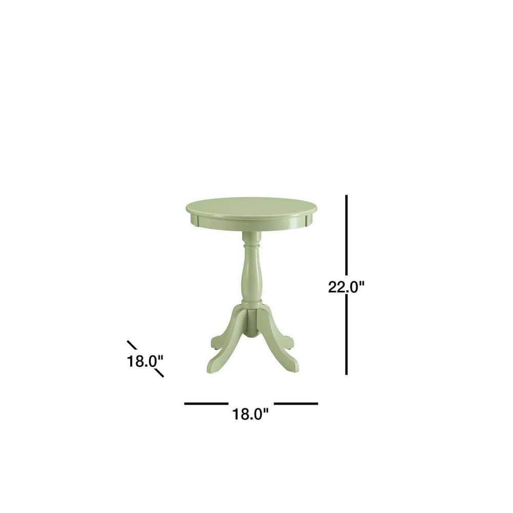 Elegant Round Wooden Pedestal Side Table, 18" x 22"