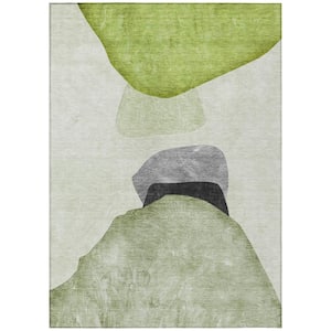 Chantille ACN547 Green 5 ft. x 7 ft. 6 in. Machine Washable Indoor/Outdoor Geometric Area Rug