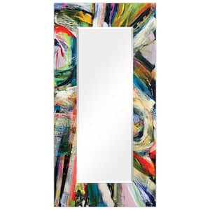 72 in. x 36 in. Rock Star I Rectangle Framed Printed Tempered Art Glass Beveled Accent Mirror