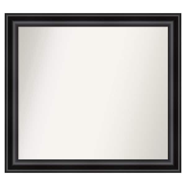 Amanti Art Grand Black 41.75 in. W x 37.75 in. H Custom Non-Beveled Recycled Polystyrene Framed Bathroom Vanity Wall Mirror