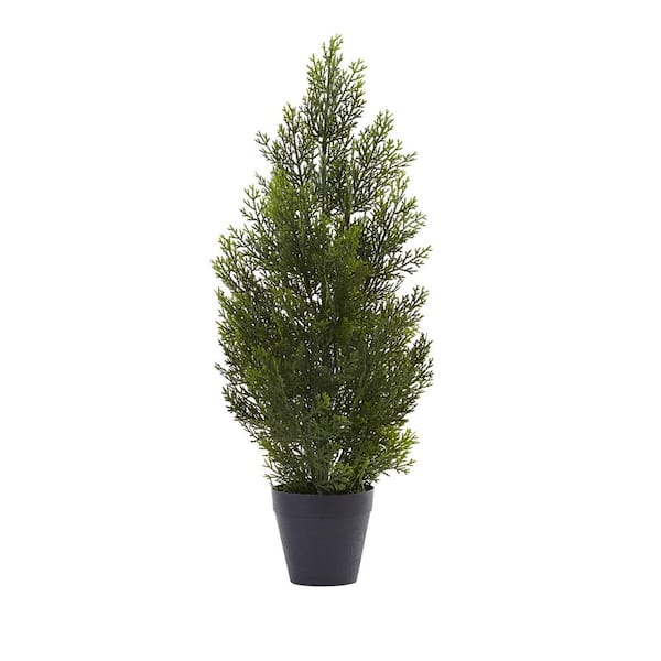 Nearly Natural Indoor and Outdoor 2 ft. Artificial Mini Cedar Pine Tree