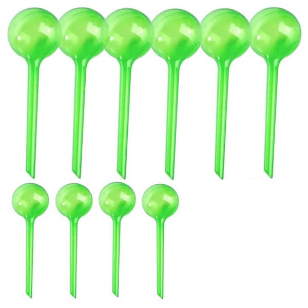 Self-Watering Globes for Indoor and Outdoor Plants, 10-Pack Automatic Watering Bulbs for Potted Plant Care-Green