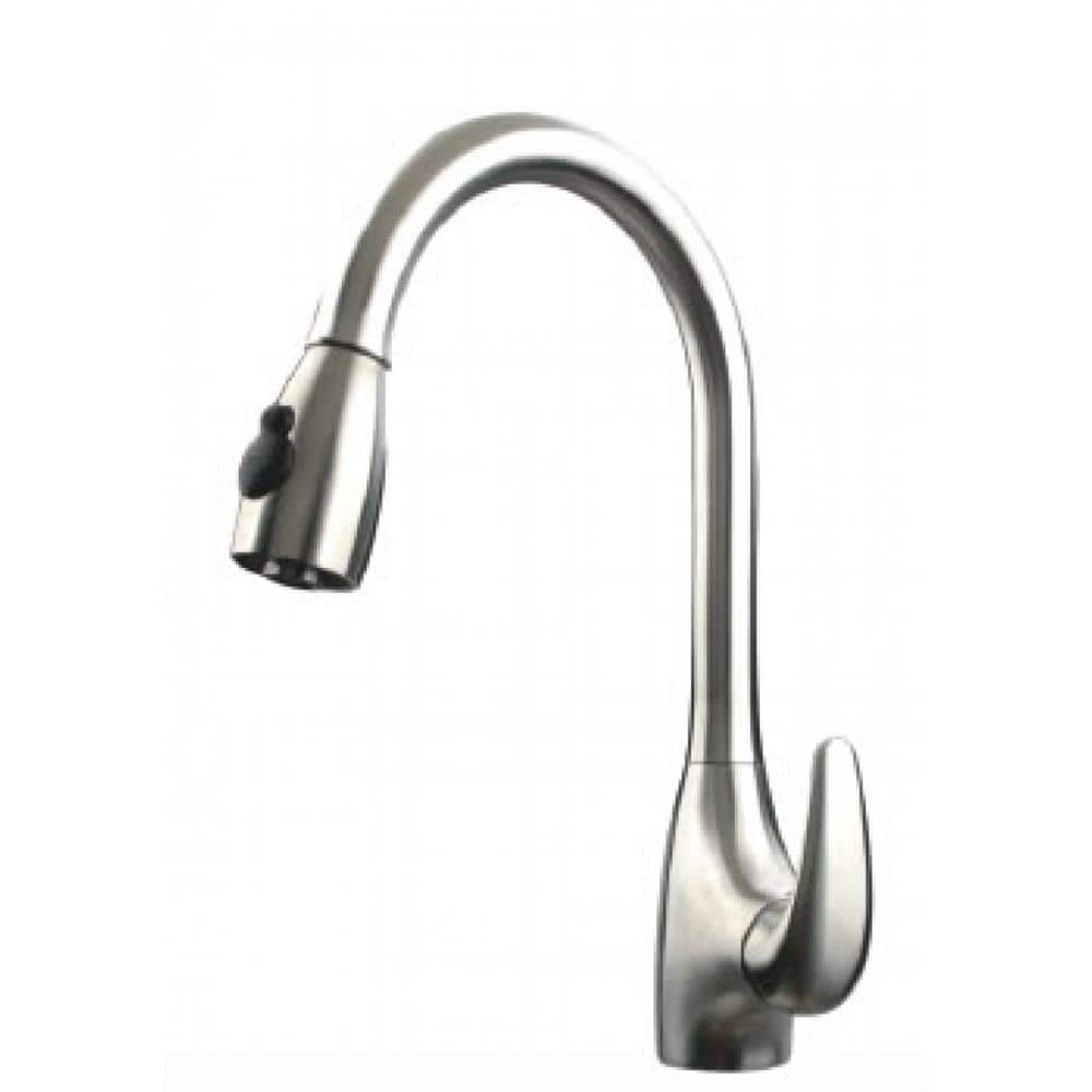 Single Handle Deck Mounted Standard Kitchen Faucet with Deckplate Included 