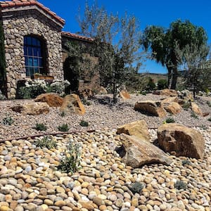 0.50 cu. ft. 1/2 in. to 1 in. Buff Mexican Beach Pebble Smooth Round Rock for Gardens, Landscapes and Ponds