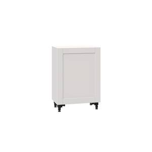 Shaker Assembled 24x34.5x14 in. Shallow Base Cabinet with 3-Inner Drawers in Vanilla White