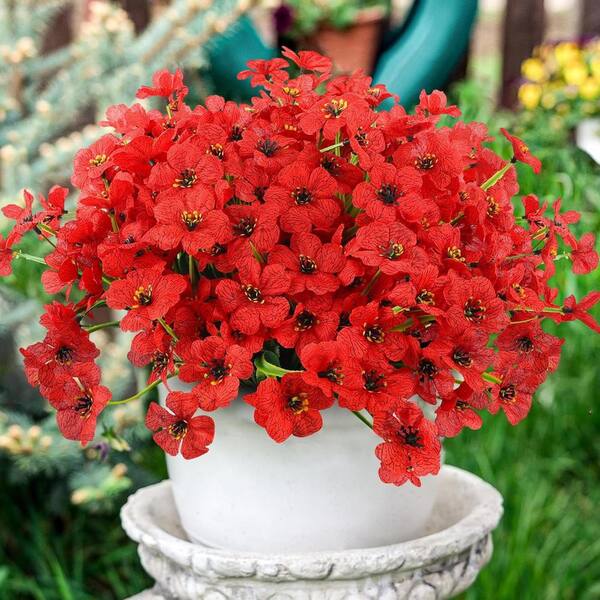 Red Artificial Spring Flowers, 6-Bundles L0CYZYYZ5C - The Home Depot