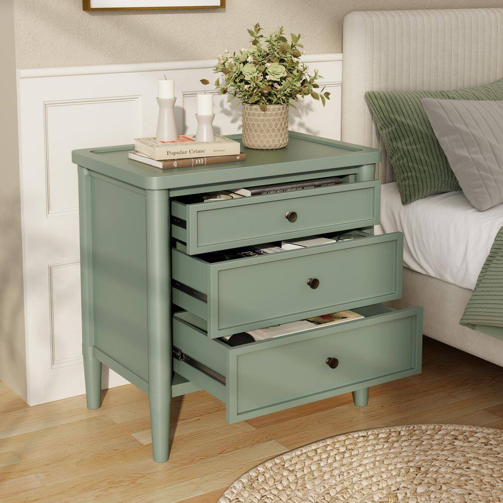 green emerald velvet dress Amazon.com: RoyalCraft Fluted 3 Drawer Dresser, 32 inch Wide Dresser  Nightstand for Bedroom, Modern Wood Chest of Drawers, Large Painted  Nightstand with 3 Drawers for Closet, Hallway, Entryway, Dark Green : Home  & Kitchen