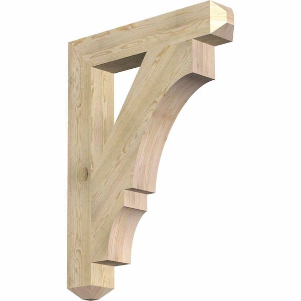 Ekena Millwork 6 in. x 48 in. x 36 in. Douglas Fir Balboa Craftsman Rough Sawn Bracket