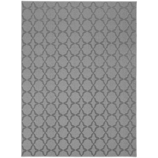 Garland Rug Sparta Silver 5 ft. x 7 ft. Area Rug