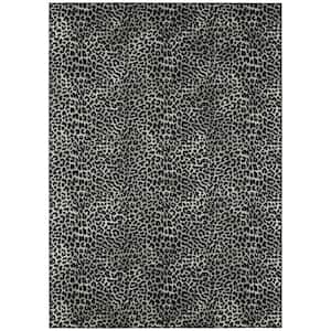 Kruger Midnight 5 ft. x 7 ft. 6 in. Animal Print Area Rug