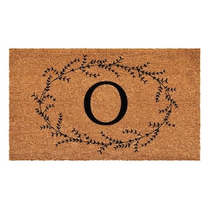 Rustic Leaf Vine Monogrammed Doormat, 36" x 72" (Letter O)