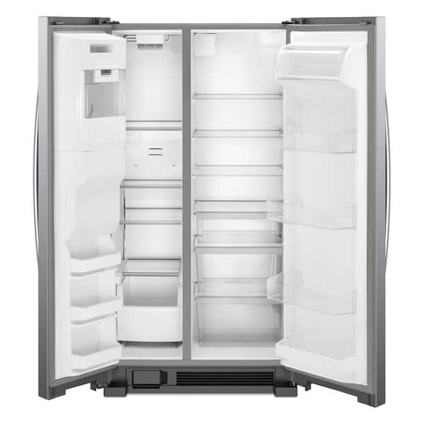 36 in. 25 cu. ft. Side-by-Side Refrigerator in Fingerprint-Resistant Stainless Finish with In-Door-Ice Storage