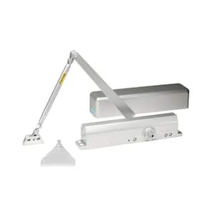 Commercial Grade 1 Full Cover Door Closer in Aluminum with Adjustable Spring Tension - Sizes 2-6