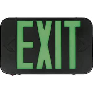 Contractor Select EXRG 3.6-Volt Backup Battery Integrated LED Black Exit Sign