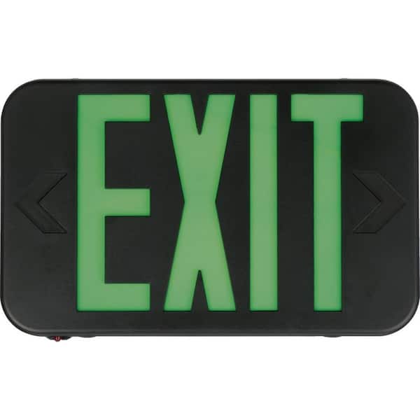 Lithonia Lighting Contractor Select EXRG 3.6-Volt Backup Battery Integrated LED Black Exit Sign