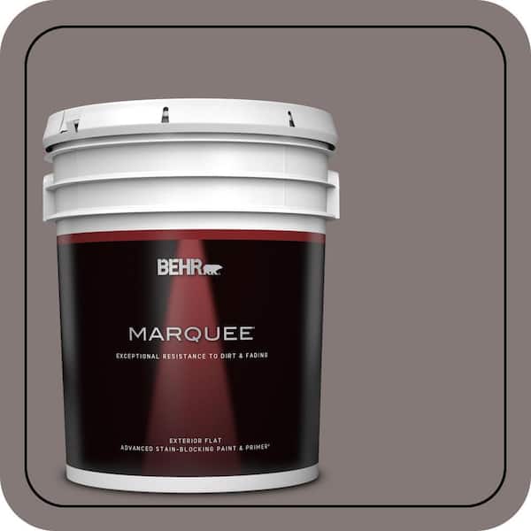 BEHR MARQUEE 5 gal. #N140-5 Complex Gray Flat Exterior Paint & Primer