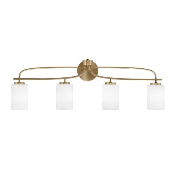 Unbranded Olympia 35.75 in. 4-Light New Age Brass Vanity Light