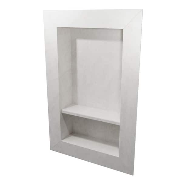 17 in. x 26 in. Recessed Shampoo Caddy in Dune