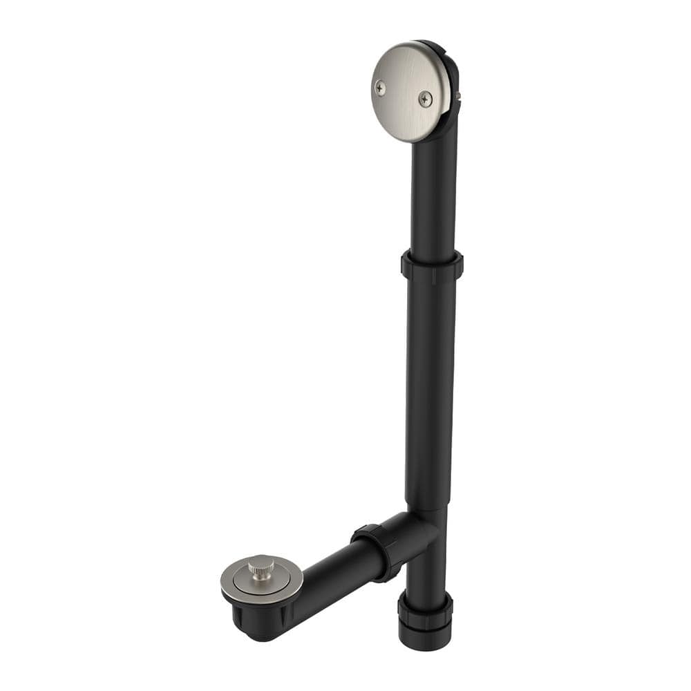 Brushed Nickel Trim Twist Close Bathtub Drain - Black Polypropylene price history on PriceWatchPro