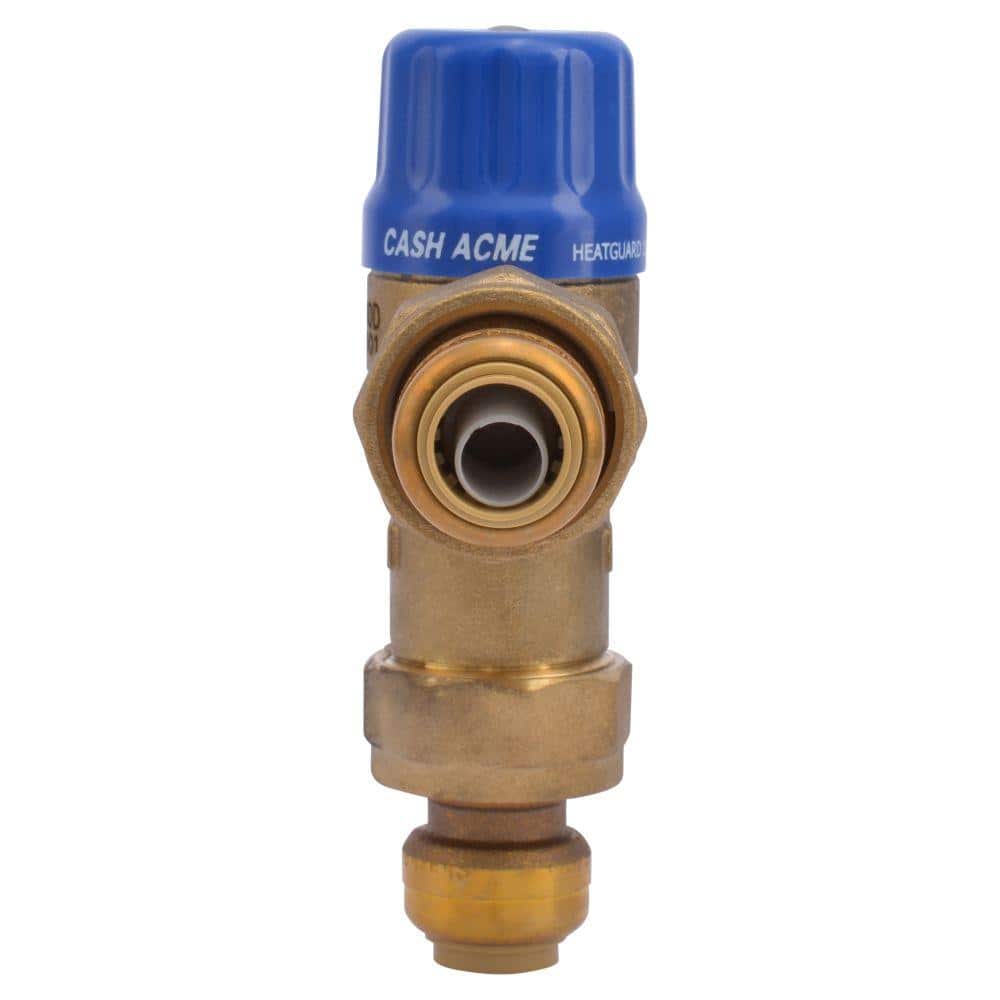 1/2 Inch Brass Thermostatic Mixing Valve with Push-Fit Connections