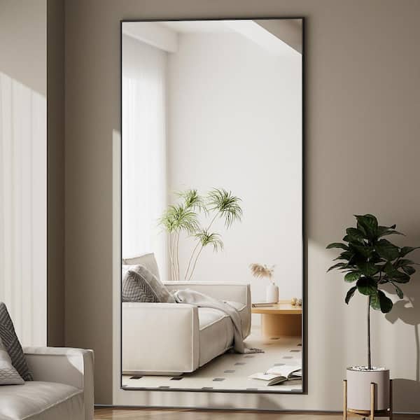 WILLOTED Black 31 in. W x 71 in. H Rectangular Aluminum Framed Wall Mirror