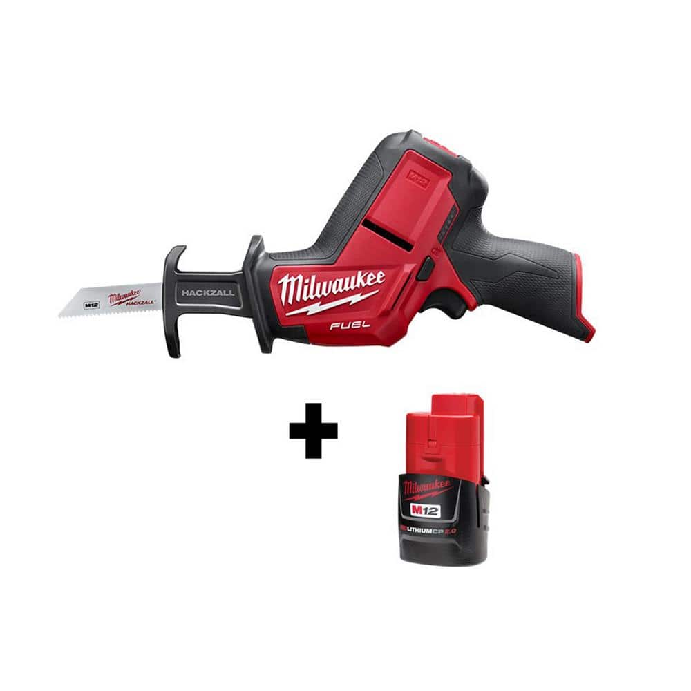 Milwaukee M12 FUEL 12V Lithium-Ion Brushless Cordless HACKZALL  Reciprocating Saw with M12 2.0Ah Battery 2520-20-48-11-2420 The Home Depot