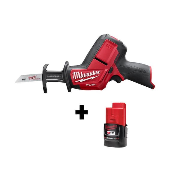 Milwaukee M12 FUEL 12V Lithium-Ion Brushless Cordless HACKZALL Reciprocating Saw with M12 2.0Ah Battery