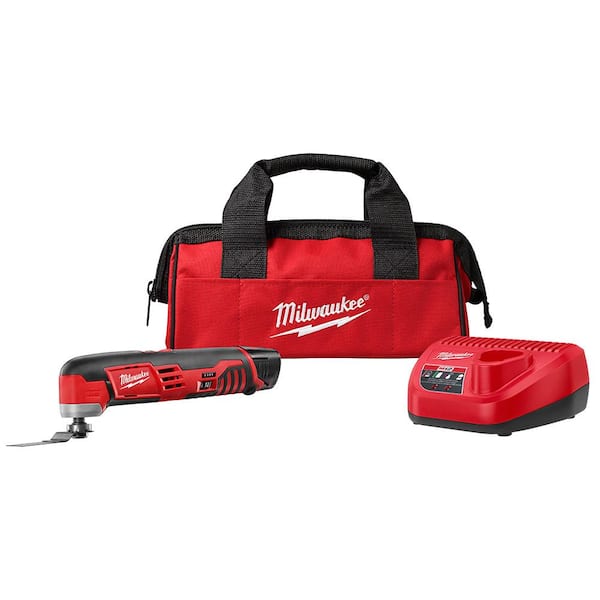Milwaukee M12 12V Lithium-Ion Cordless Oscillating Multi-Tool Kit with One 1.5 Ah Battery, Accessories, Charger and Tool Bag