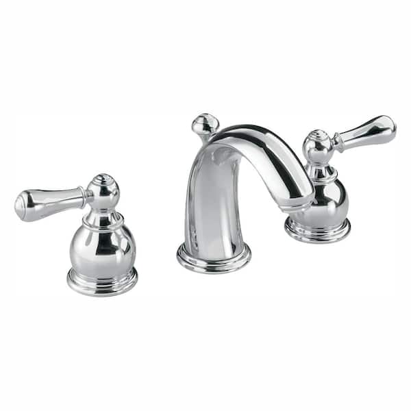 American Standard Hampton 8 in. Widespread 2-Handle Mid-Arc Bathroom Faucet in Chrome with Speed Connect Drain