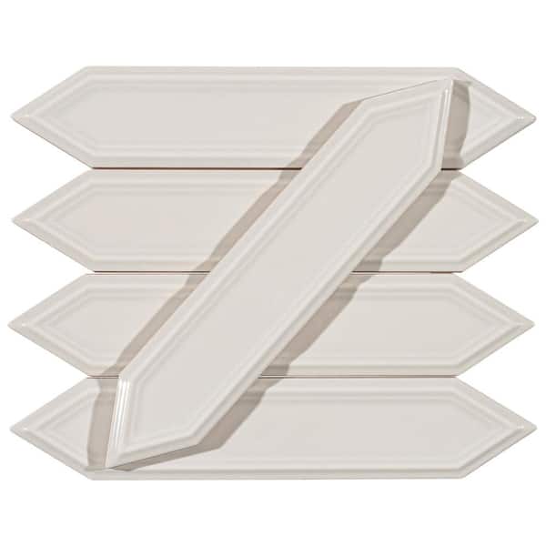 Concerto-Malorum Larinet 2 in. x 8 in. Glossy Ceramic Beveled Picket Wall Tile (6.98 sq. ft./Case)