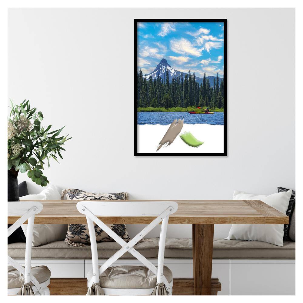 Black Matte Wood Single Photo Wall Frame 31.1" x 21.1"