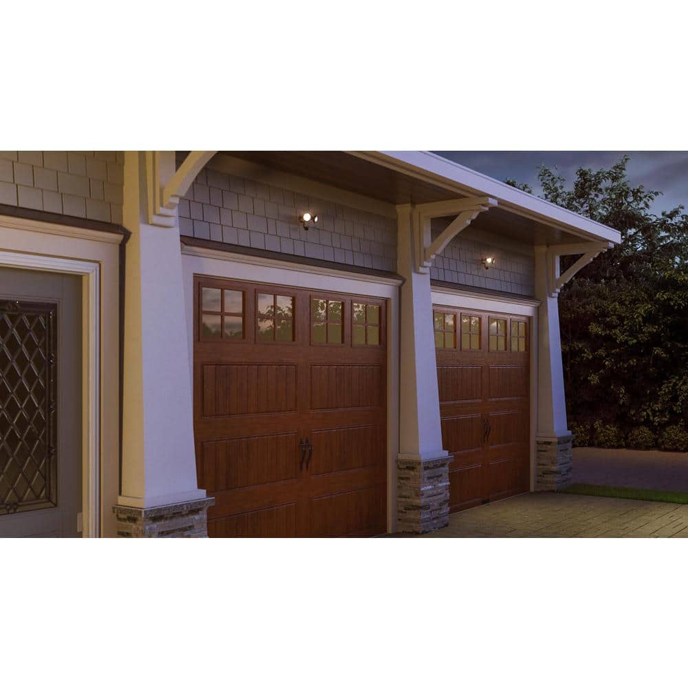 Bronze Motion-Sensing Dual Bulb Outdoor Floodlight