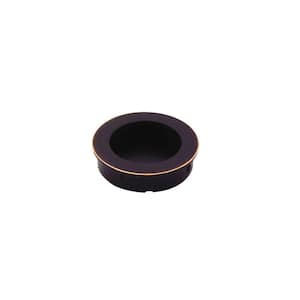 2 3/8 in. (60 mm) Brushed Oil-Rubbed Bronze Modern Round Cabinet Recessed Pull