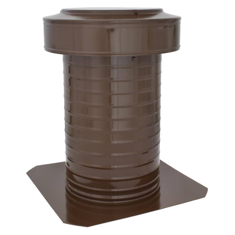 Keepa Vent 8 in. Dia 50 sq. in. NFA Aluminum Finish Static Roof Vent for Flat Roofs with 11 in. High Collar in Brown price history on PriceWatchPro