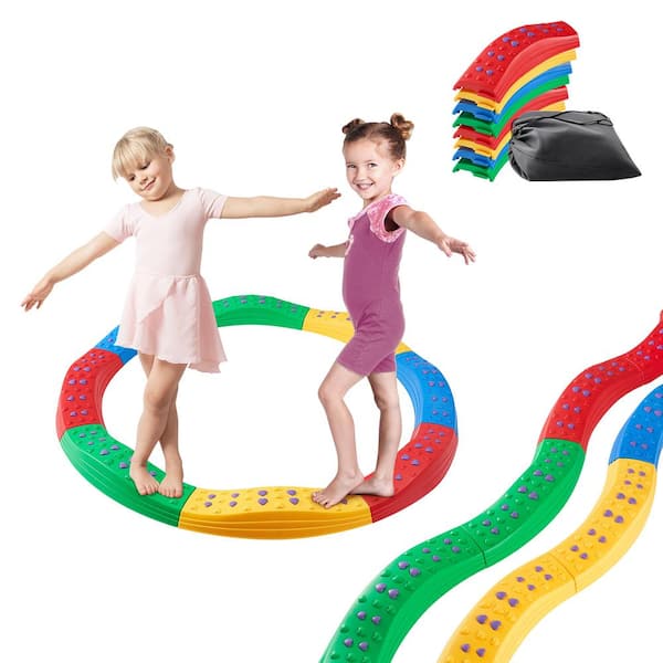 VEVOR Balance Beam Stepping Stones, 8 PCS Toddler Balance Boards Non ...