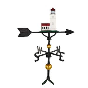 32 in. Deluxe Color Cottage Lighthouse Weathervane