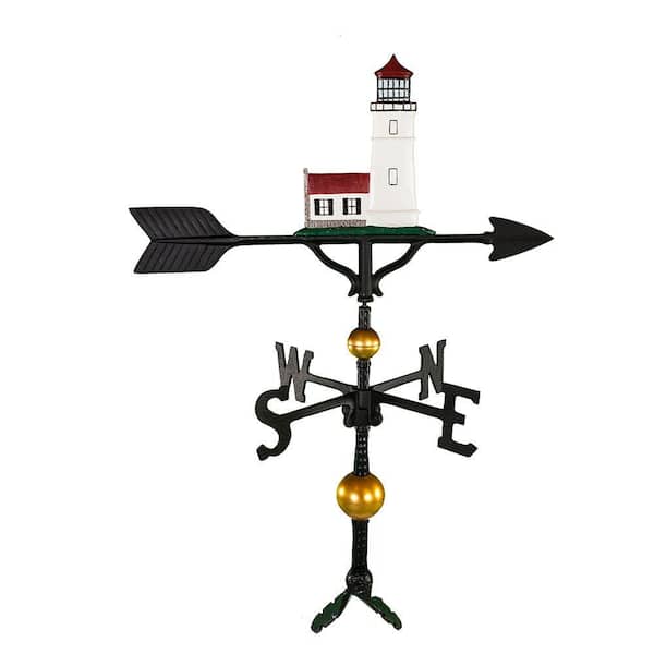 Montague Metal Products 32 in. Deluxe Color Cottage Lighthouse Weathervane