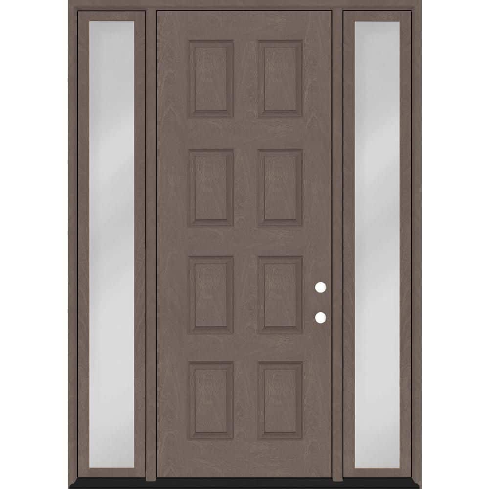 Regency 64 in. x 96 in. 8-Panel LHIS Ashwood Mahogany Fiberglass Prehung Front Door w/12 in. SLs w/ 6-9/16 Jamb price history on PriceWatchPro