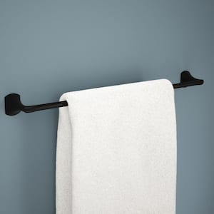 Pierce 24 in. Wall Mount Towel Bar Bath Hardware Accessory in Matte Black