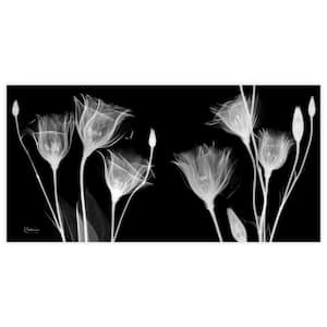 "Gentian Xray" Unframed Free Floating Tempered Glass Panel Graphic Wall Art Print 24 in. x 48 in.