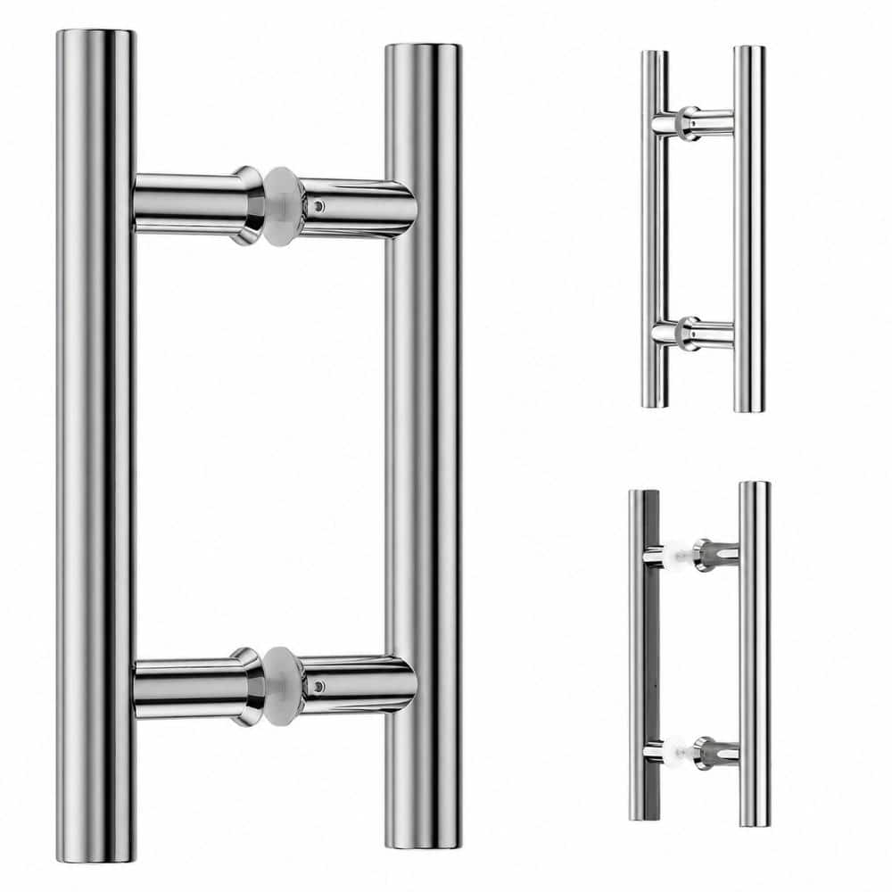 10 in. Bath Door Pull Handle in Polished Chrome Finish for Glass and Wood Doors (1-Pair) price history on PriceWatchPro