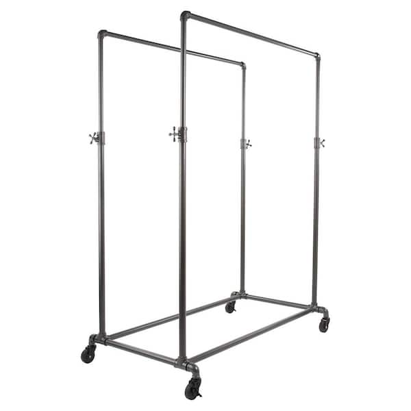Econoco Gray Metal Clothes Rack 50 in. W x 78 in. H