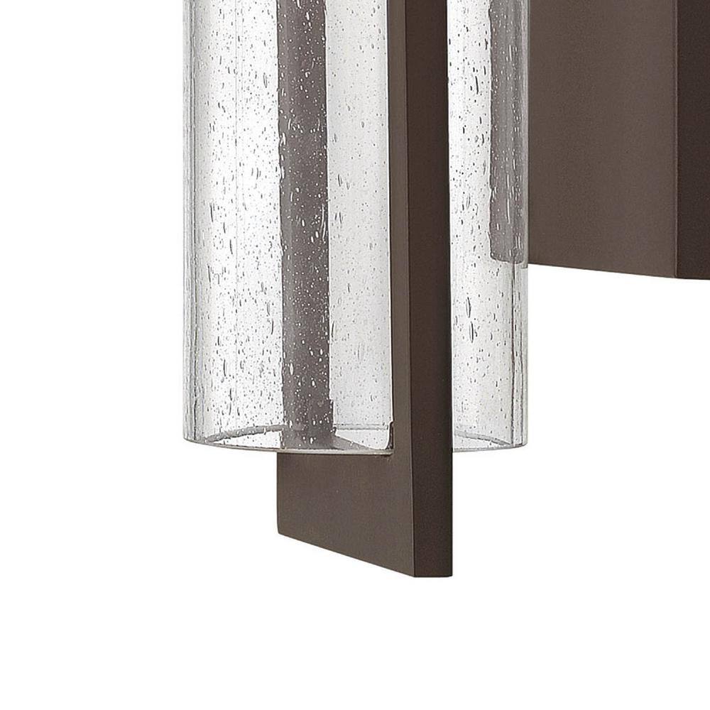 Buckeye Bronze Seedy Glass 1-Light Outdoor Wall Light