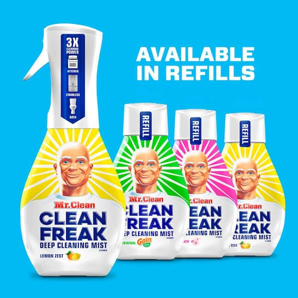 Mr. Clean 16 oz. Lemon Zest Scent Clean Freak Deep Cleaning Mist Starter Kit  All-Purpose Cleaner Spray (2-Pack) 079168938797 - The Home Depot