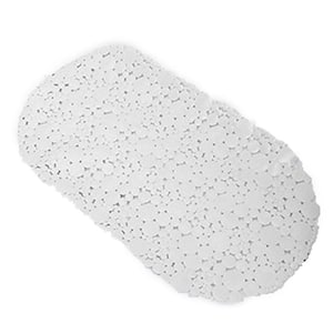 Bubbles Non-Slip Oval Bathtub Mat White 28 L x 15 W