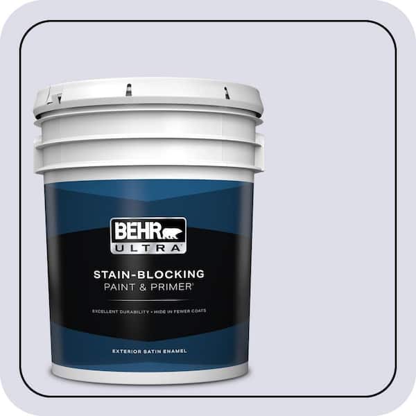 BEHR ULTRA 5 gal. #640C-1 Hosta Flower Satin Enamel Exterior Paint & Primer